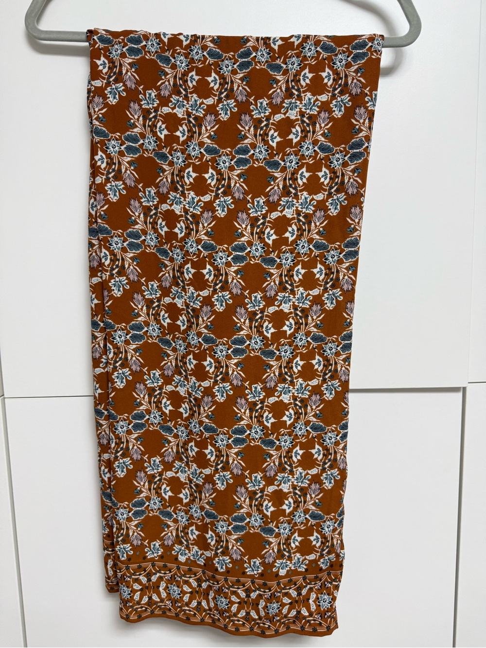 Max Studio Wide-Leg Pants Rust Floral